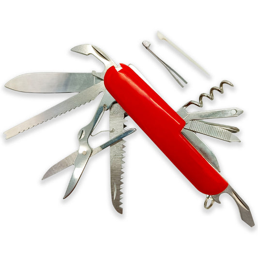 Cuchillo Cortaplumas Multifunción Rojo